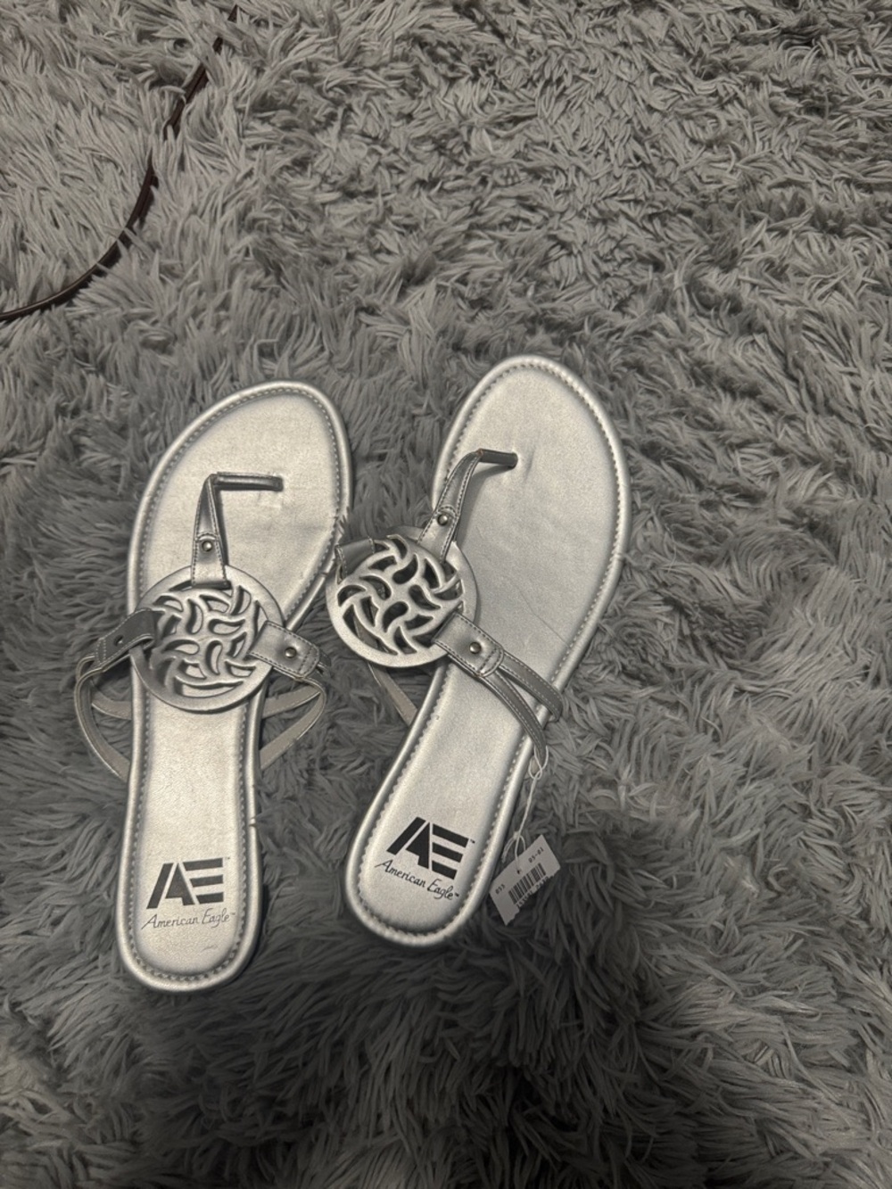 American Eagle silver sandals
